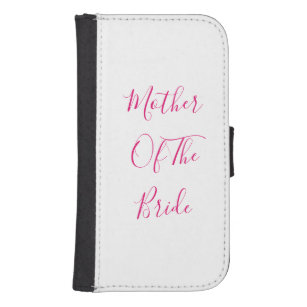 Mother Of The Bride Gift Wedding Favour Pink White Samsung S4 Wallet Case