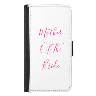 Mother Of The Bride Gift Wedding Favour Pink White Samsung Galaxy S5 Wallet Case