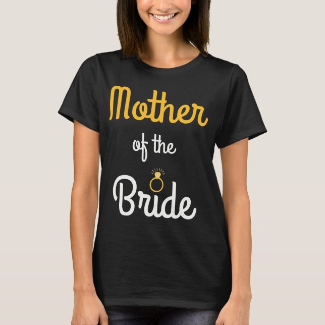 Mother of the Bride Gold Bling Tee Shirt (Front)