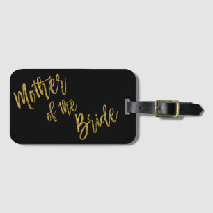 Mother of the Bride Gold Foil Luggage Bag Tag