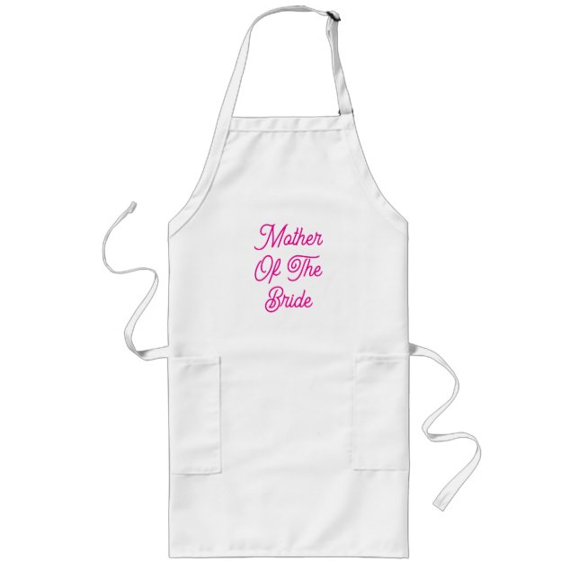 Mother Of The Bride Hot Pink Wedding Gift Favour Long Apron (Front)