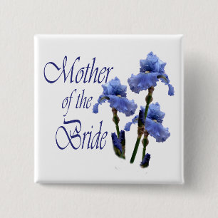 Mother of the Bride/ Iris 15 Cm Square Badge