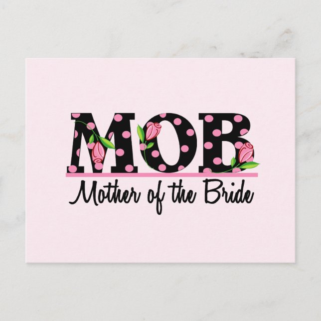 Mother of the Bride (MOD) Tulip Lettering Postcard (Front)