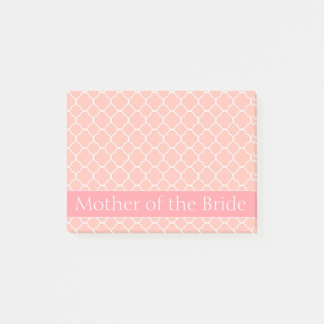Mother of the Bride Pink and White Post-it Notes (Front)