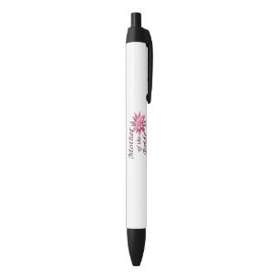 Mother of The Bride Pink Black Ink Pen