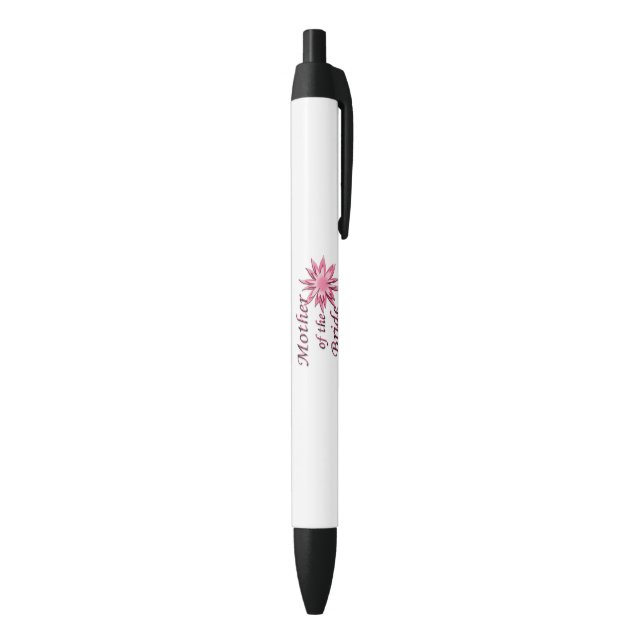 Mother of The Bride Pink Black Ink Pen (Bottom (Vertical))