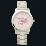 Mother of The Bride Pink Watch<br><div class="desc">Great design in 3D pink and white</div>