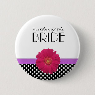 Mother Of The Bride Polka Dot Button