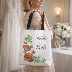 Mother Of The Bride Poppy Floral Gift Tote Bag
