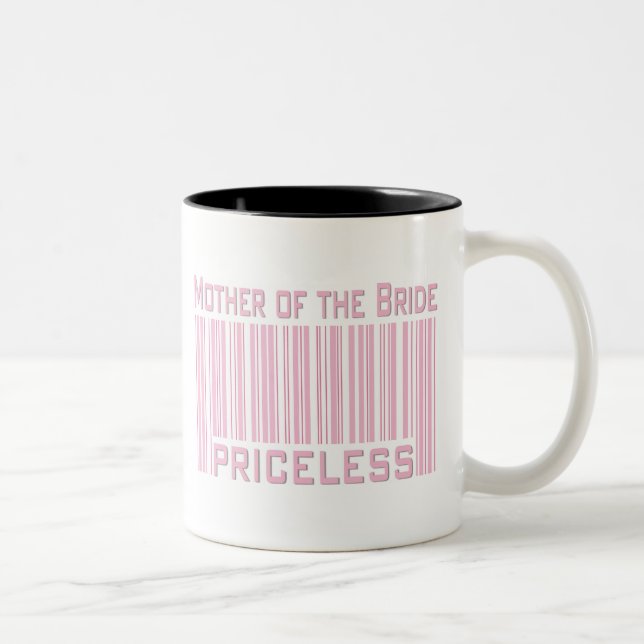 Mother of the Bride Priceless Two-Tone Coffee Mug (Right)