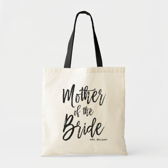 Mother of the Bride | Script Style Custom Wedding Tote Bag (Front)