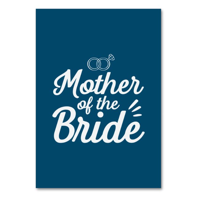 Mother Of The Bride Table Number (Front)