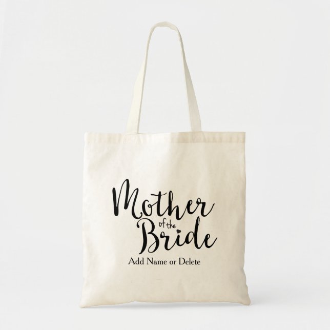 Mother of the Bride Tote Budget Canvas Tote Bag (Front)