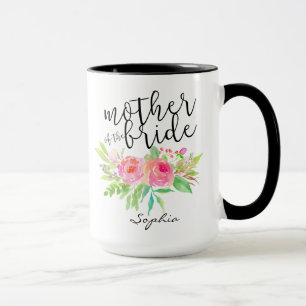Mother of the Bride Watercolor Floral Personalised Mug