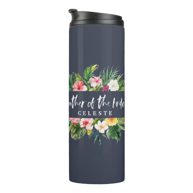Mother of the bride watercolor floral thermal tumbler (Rotated Right)