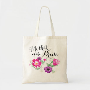 Mother of the Bride Watercolor Flowers Tote Bag