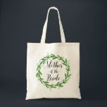 Mother of the bride. Watercolor greenery wedding Tote Bag<br><div class="desc">Watercolor greenery floral wedding tote bag "Mother of the bride". Please contact me if you need additional items.</div>