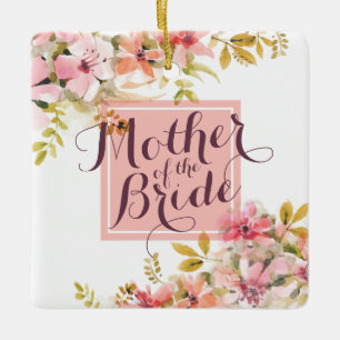 Mother of the Bride Watercolor Wedding   Ornament