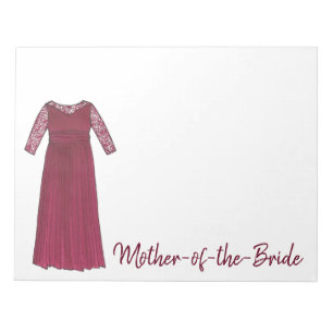 Mother of the Bride Wedding Bridal Party Notepad
