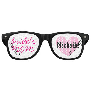 Mother of the Bride Wedding Favour Black Pink A04 Retro Sunglasses