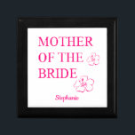Mother Of The Bride Wedding Gift Pink Floral Gift Box<br><div class="desc">Designed with pink floral designs and text template for name,  this makes a cool,  personalised gift for the mother of the bride!</div>
