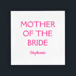 Mother Of The Bride Wedding Gift Pink White Acrylic Tray<br><div class="desc">Designed with pink & white with text templates for name,  this makes a cool,  personalised gift for the mother of the bride!</div>