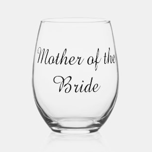 mother of the bride wedding glass