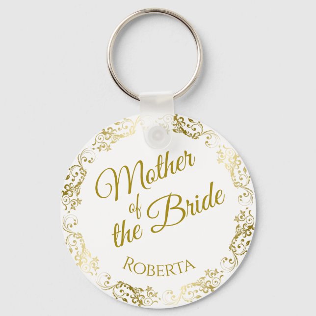 Mother of the Bride Wedding Keychain Gift (Front)