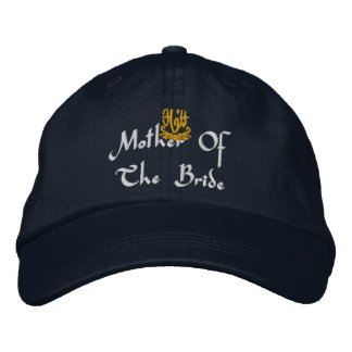 Mother Of The Bride Wedding Navy Embroidered Hat