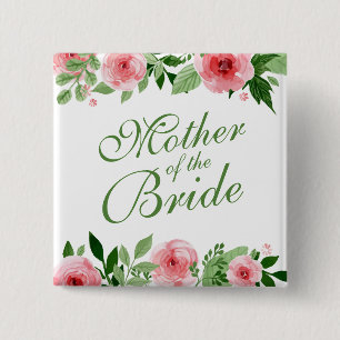 Mother of the Bride Wedding Pin Button
