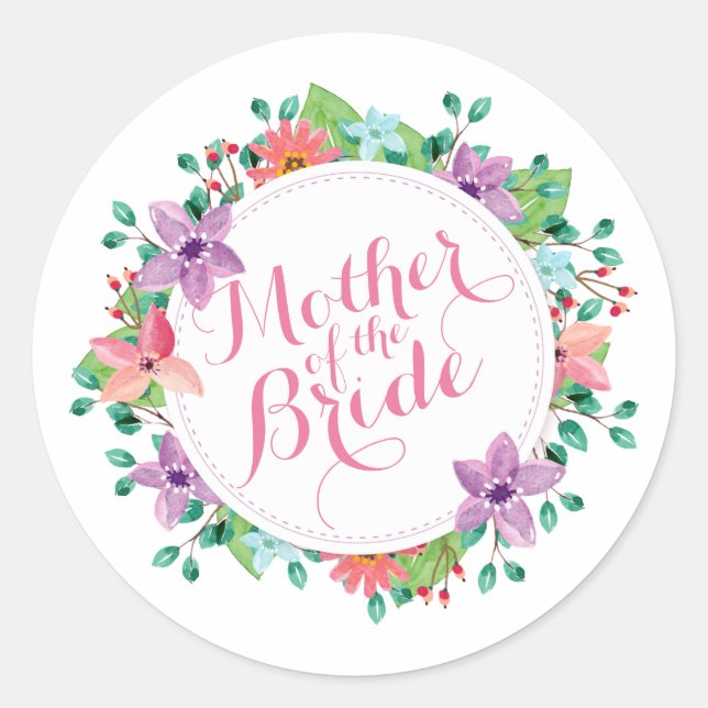 Mother of the Bride Wedding | Sticker Seal (Front)