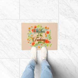 Mother of the F*cking Year Wildflower Floral Mom Doormat