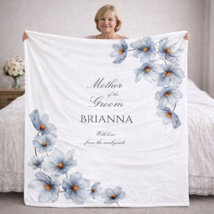Mother of the Groom Anemone Floral Wedding Gift   Fleece Blanket