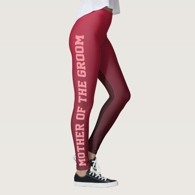 Mother of the Groom Burgundy Ombre Fashion Leggings (Right)