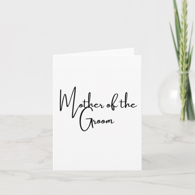 Mother of the groom card (Front)
