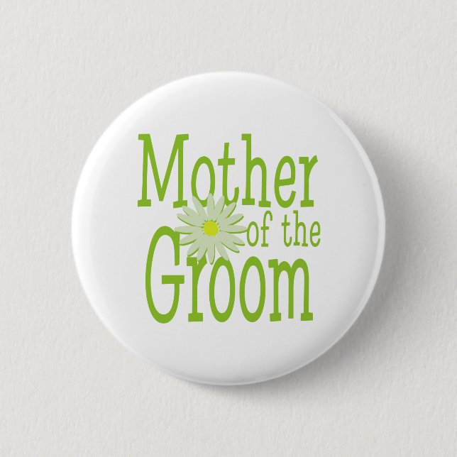 Mother of the Groom/ Daisy 6 Cm Round Badge (Front)