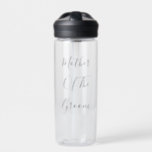 Mother Of The Groom Elegant Classy Gift Favour Water Bottle<br><div class="desc">'Mother Of The Groom' printed in beautiful and elegant text,  this is perfect for the mother of the groom. You may personalise by changing the text as you wish.</div>
