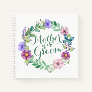 Mother of the Groom Elegant Floral Wedding Noteboo Notebook