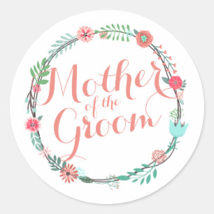 Mother of the Groom Elegant Wedding Sticker