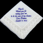 Mother of the Groom Embroidered Gift Handkerchief