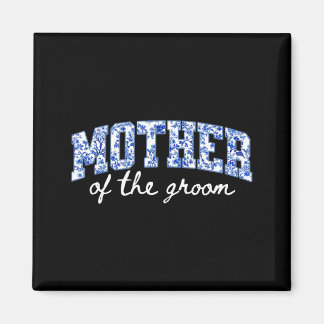 Mother of the groom floral blue chinoiserie magnet