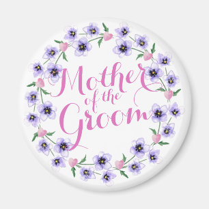 Mother of the Groom Floral Wedding Magnet