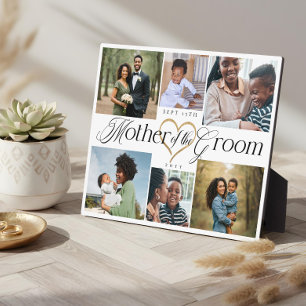 Mother of the Groom Heart Then Now Photo Collage Plaque