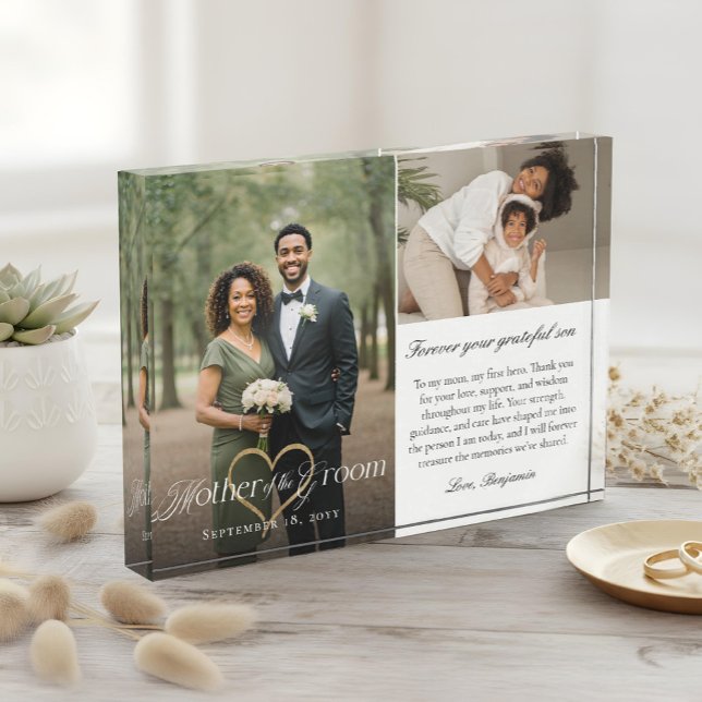 Mother of the Groom Heart Wedding Then & Now Photo (Mother of the Groom Heart Wedding Then & Now Photo)