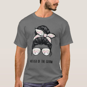 Mother Of The Groom Messy Bun Hair Flower T-Shirt