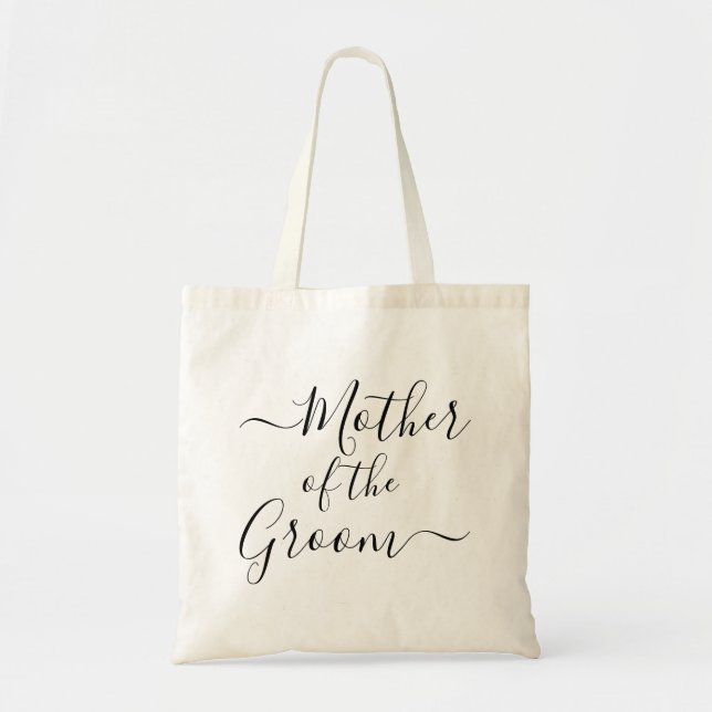 Mother of the Groom modern script wedding party Tote Bag (Front)