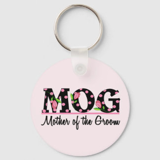 Mother of the Groom (MOG) Tulip Lettering Key Ring