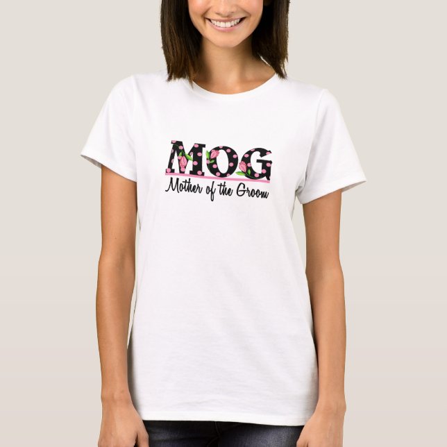 Mother of the Groom (MOG) Tulip Lettering T-Shirt (Front)
