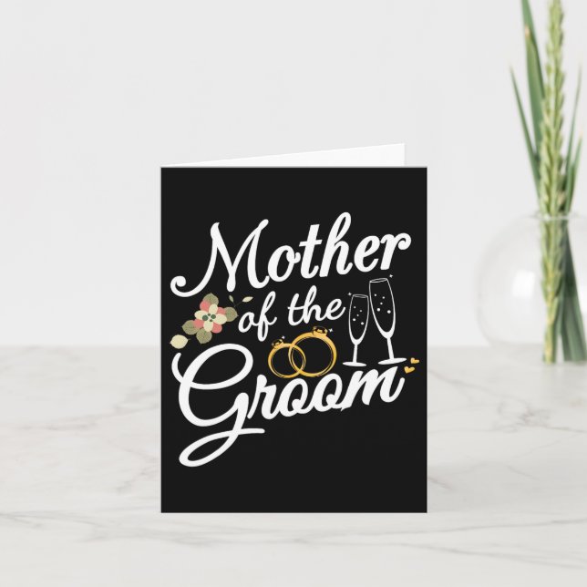 Mother Of The Groom Mum Gifts For Wedding Or Bache Card (Front)