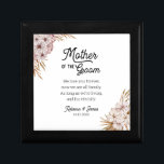Mother of the Groom Personalised Message Gift Box<br><div class="desc">A Mother of the Groom wedding gift that features a boho floral design and a modern calligraphy design. Custom the message, names and date using the personalisation option. Looking for something more custom? Please contact me for a custom order. ****For custom requests you need my help with, do not place...</div>